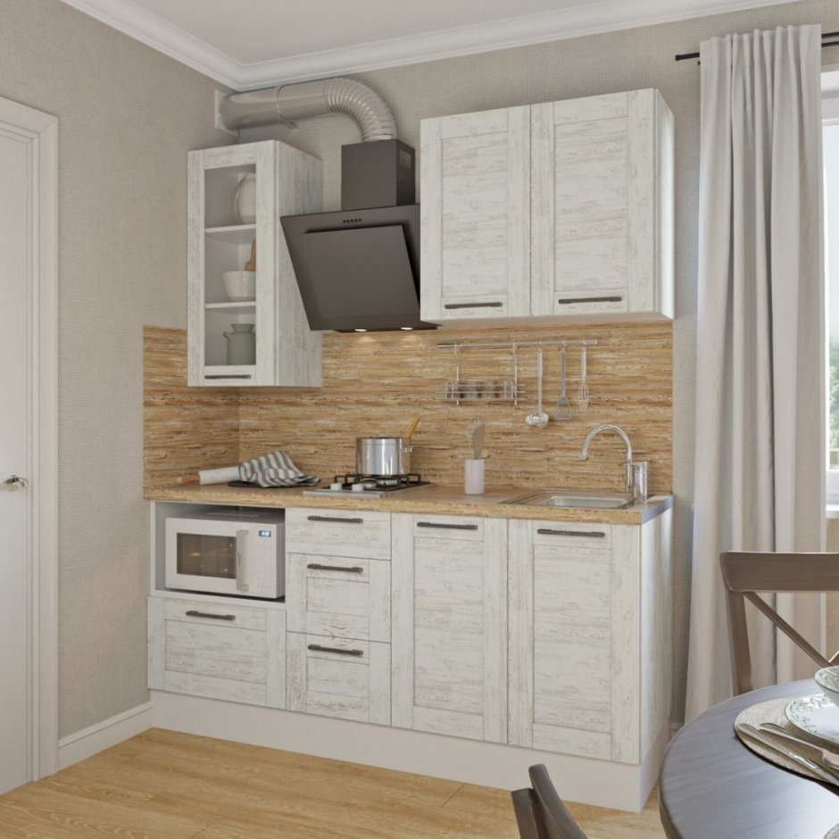 Кухня сосна выбеленная Леруа Мерлен