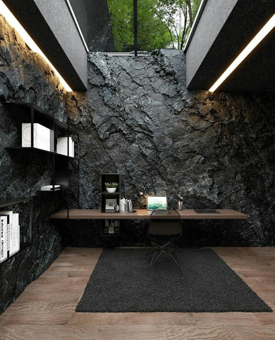 Скала в интерьере