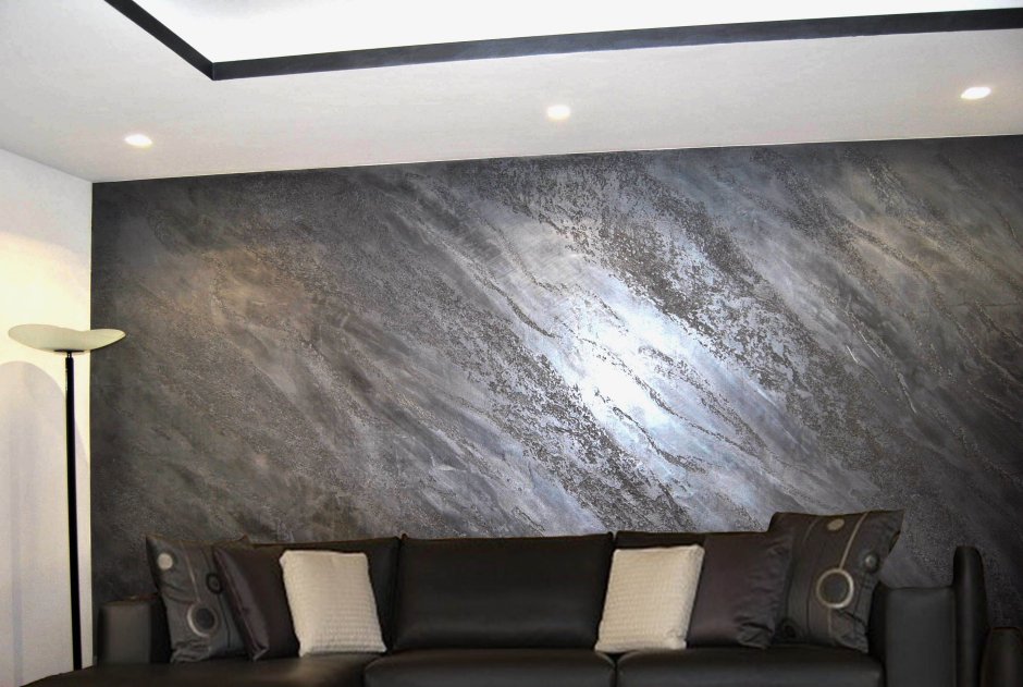 Барельеф скала на стене