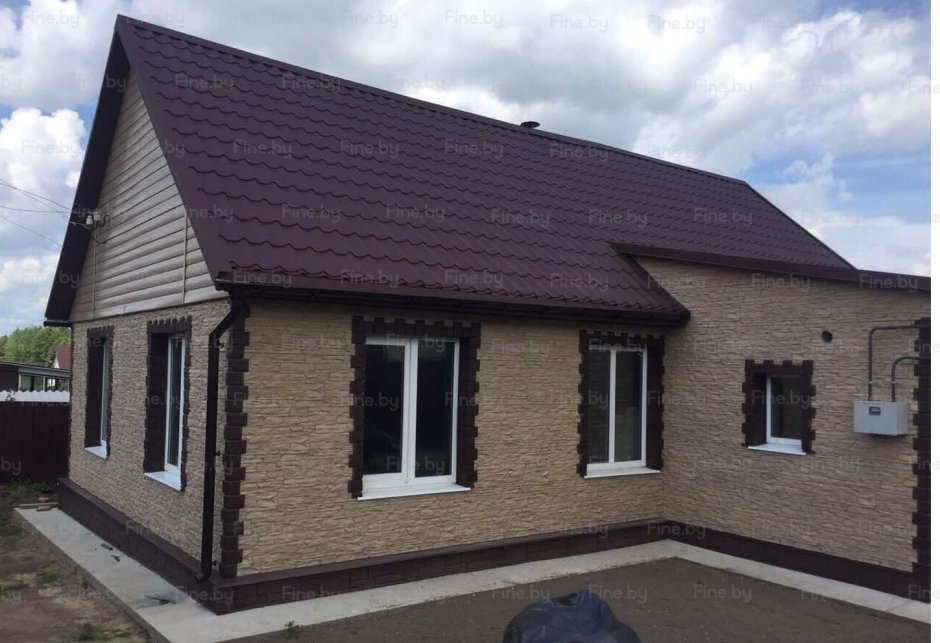 Отделка дома сайдингом под камень