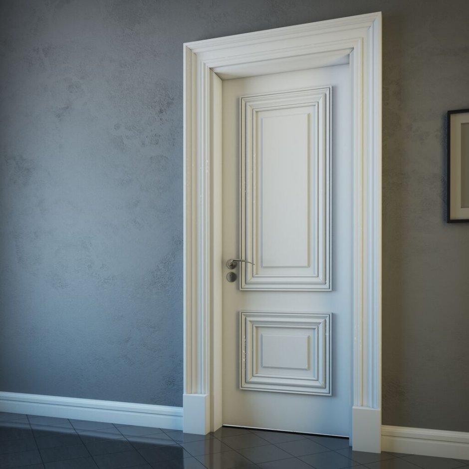 Плинтус и наличник двери