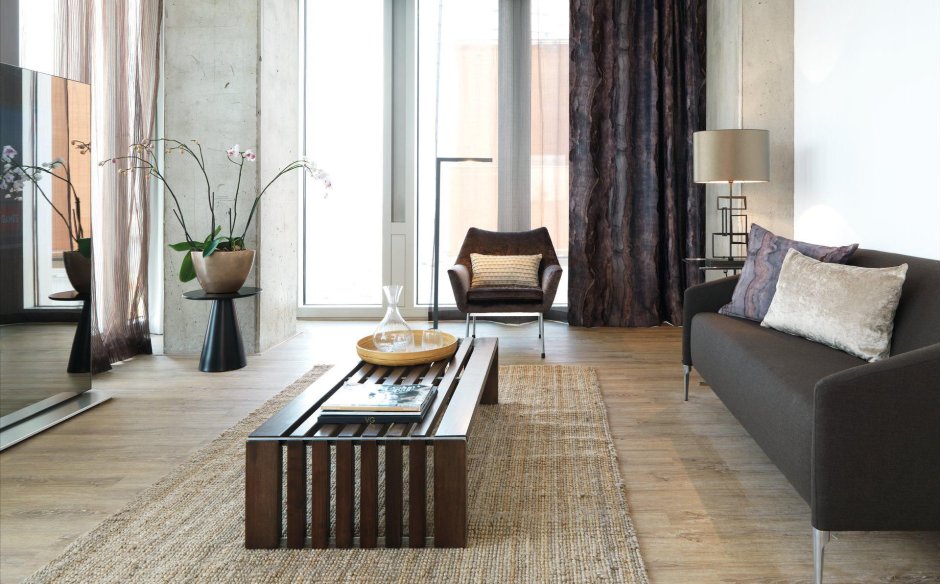 Шторы под мрамор в интерьере