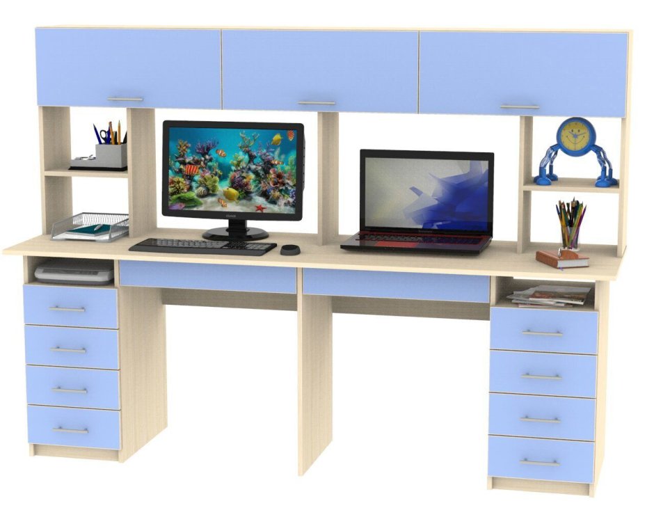 Письменный стол Тандем-33н-2 с надстройкой