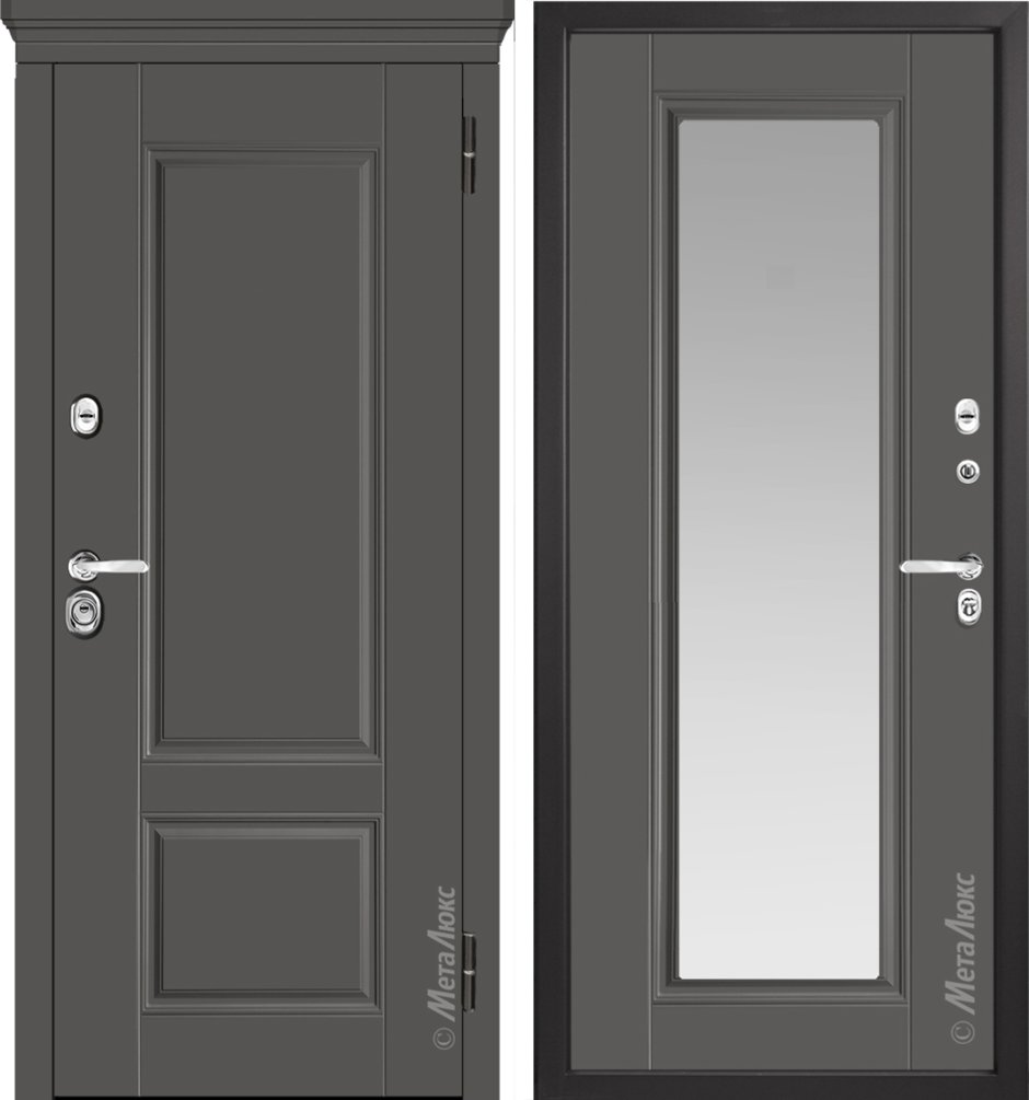 Темно серые двери