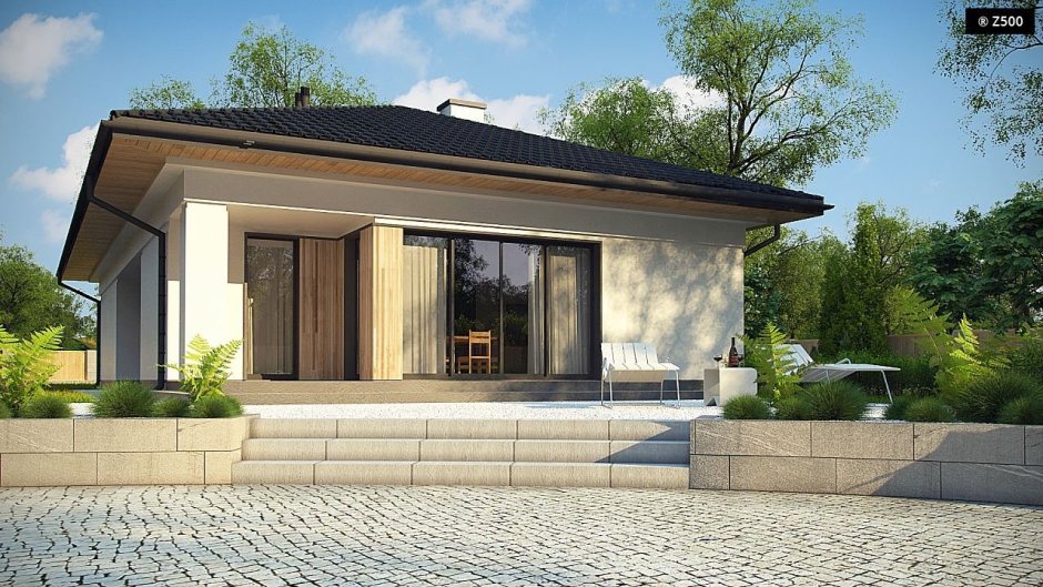 Стильный одноэтажный дом