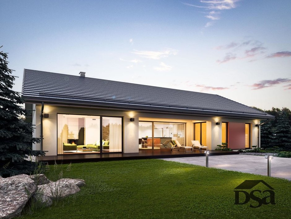 Проект бунгало одноэтажное Модерн