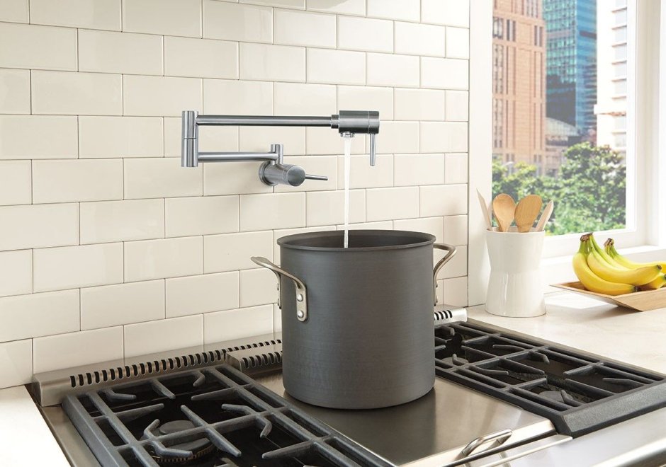 Pot Filler кран над плитой