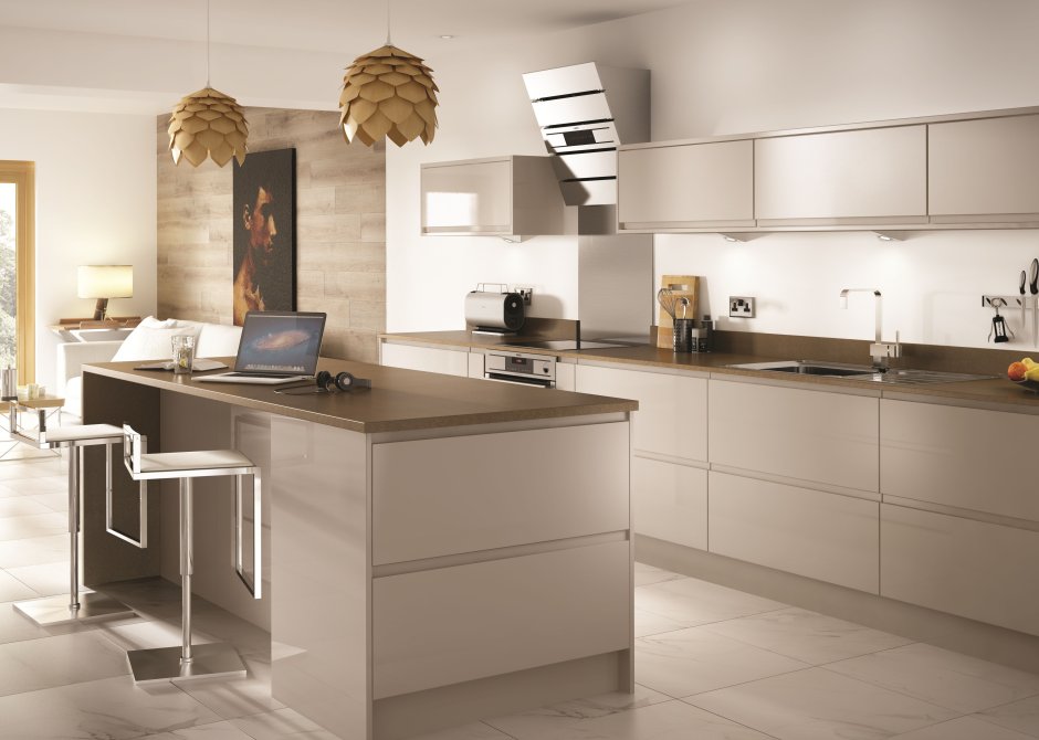 Кухня цвет кашемир в интерьере