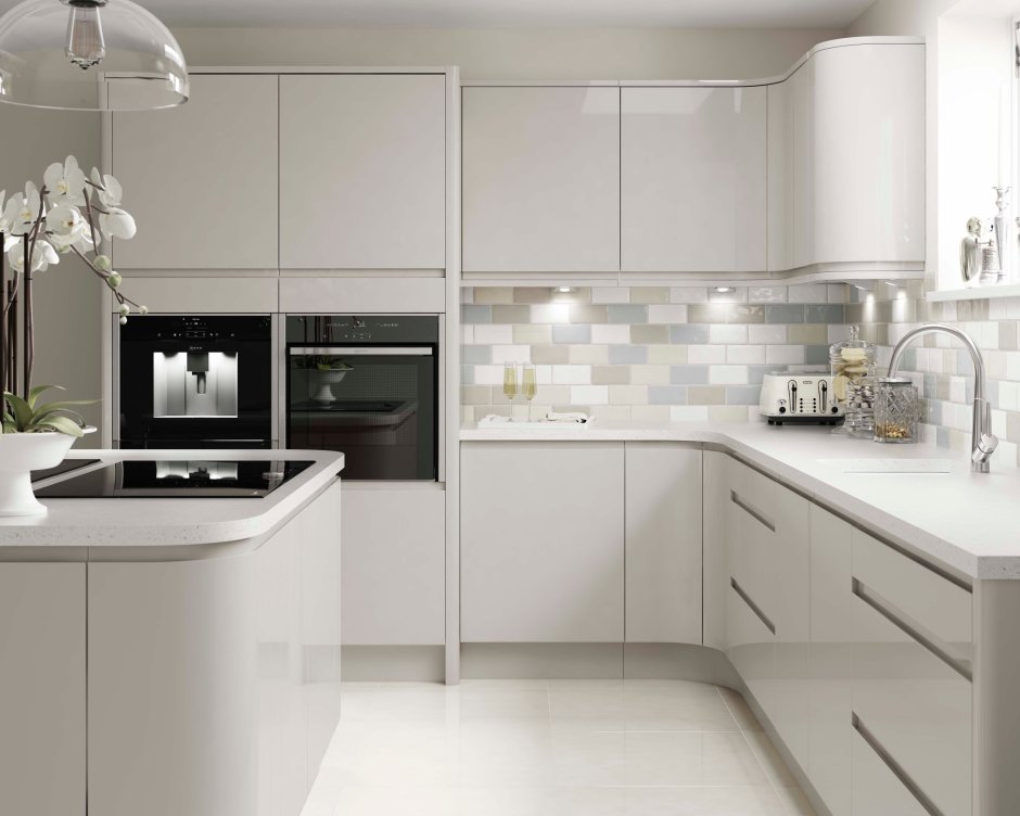 Кухня кашемир с белым