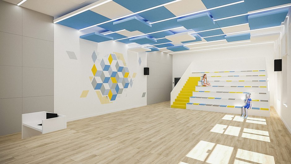 Актовый зал в школе дизайн