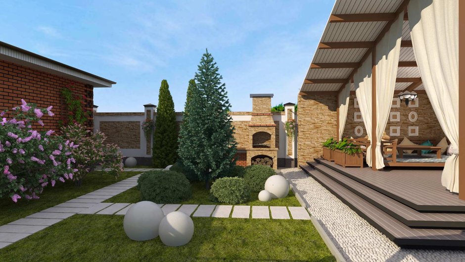 Лужайка перед домом