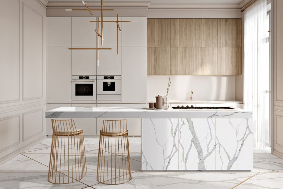Кухонный остров мрамор