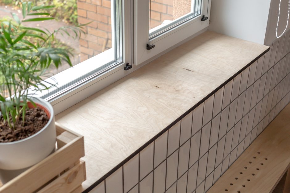 Подоконник из фанеры