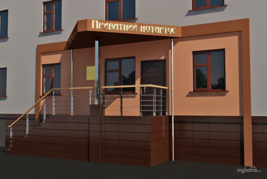 Входная группа в магазин в жилом доме