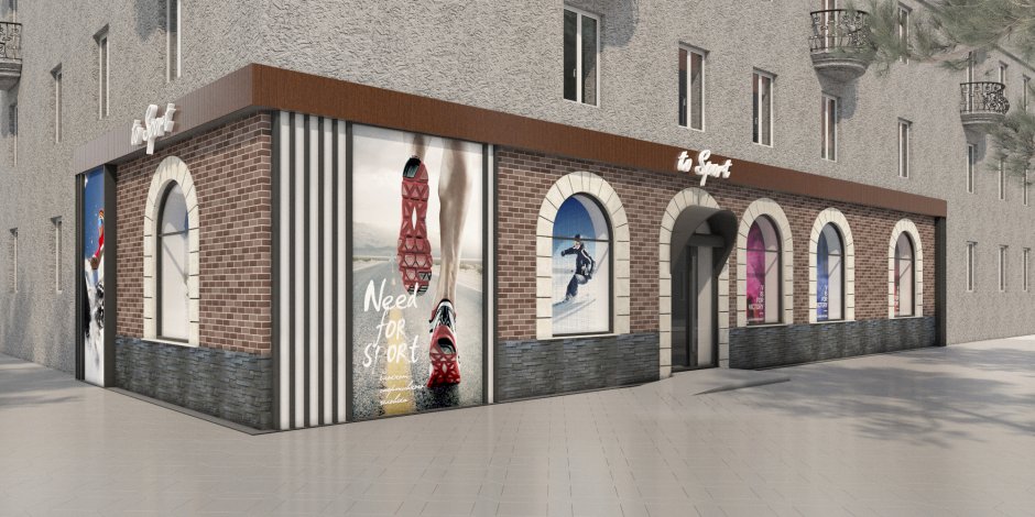 Стильный фасад магазина