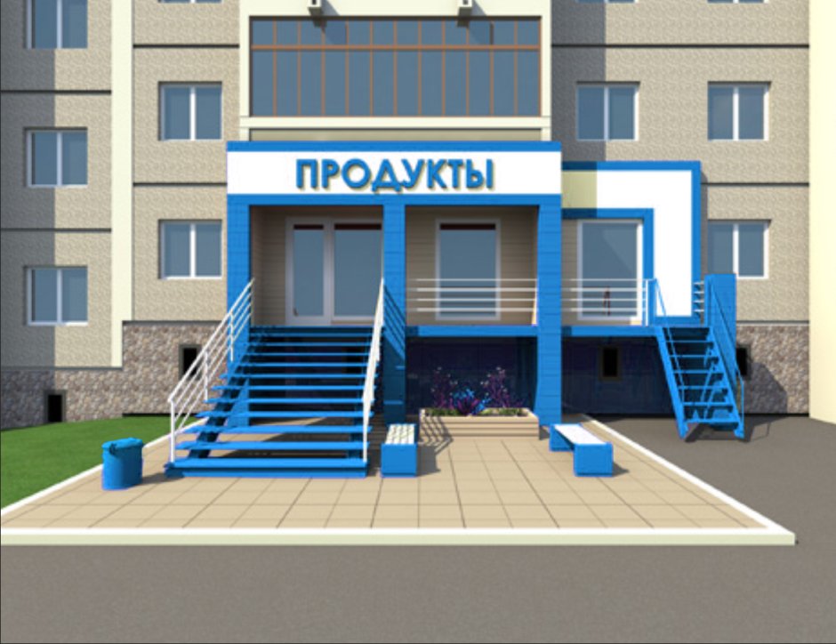 Оформление фасада магазина