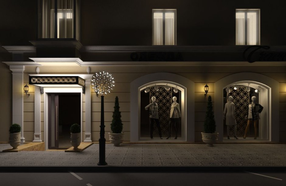 Фасады модных бутиков