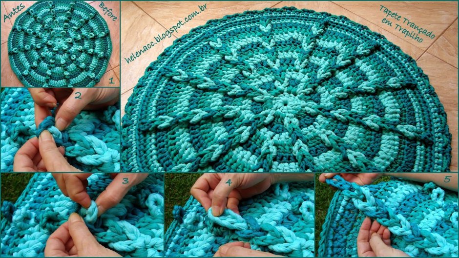 Вязаные ковры крючком