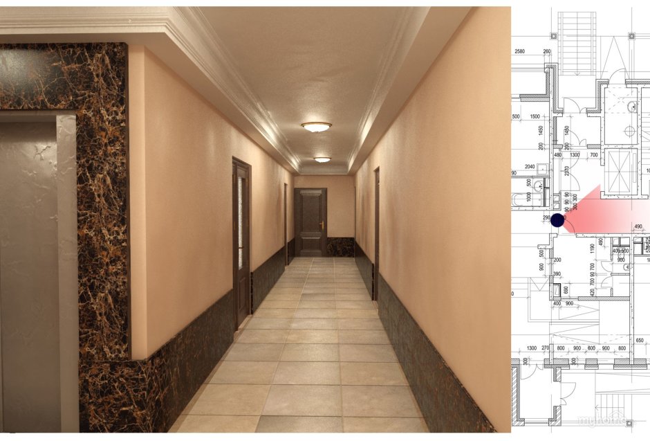 Отделка общего коридора