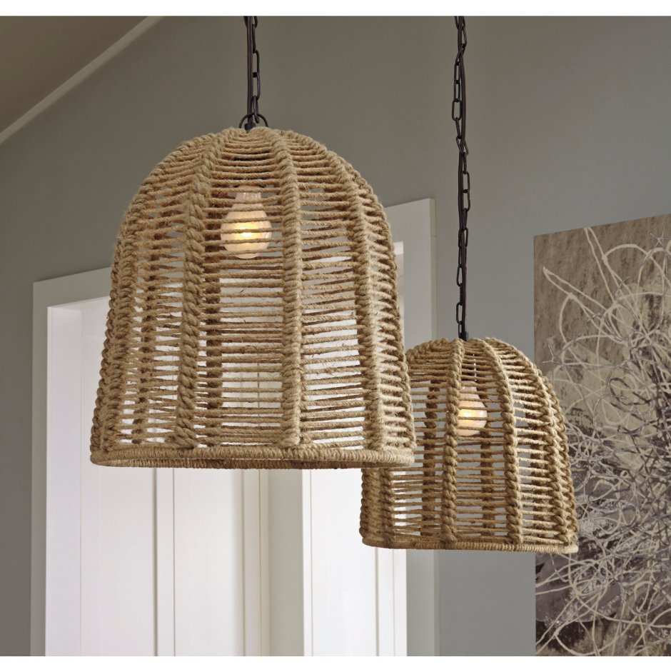 Люстра Wicker Basket Ball Pendant Lamp