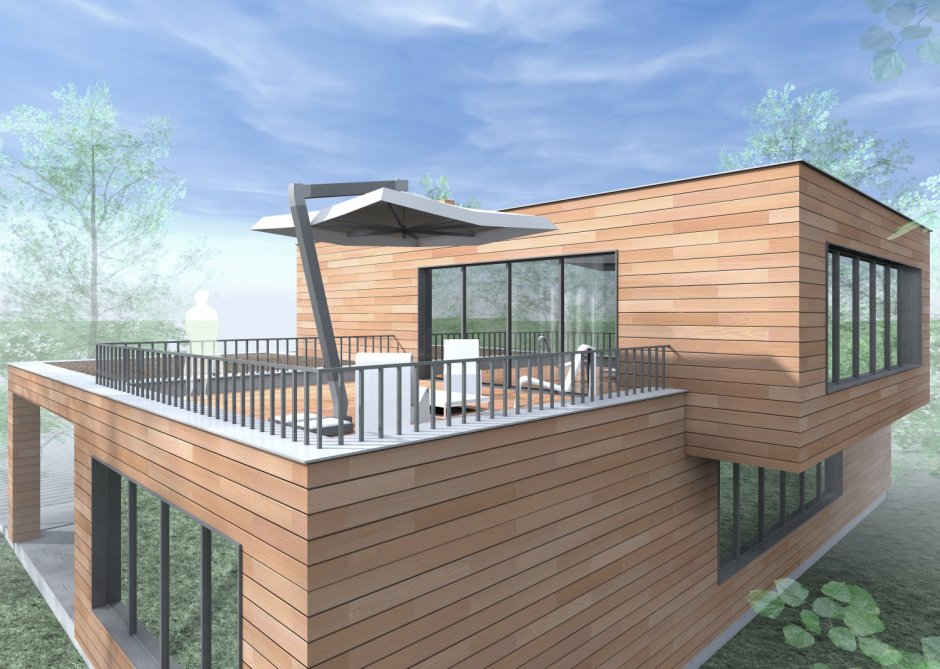 Дом 200кв эксплуатируемая крыша