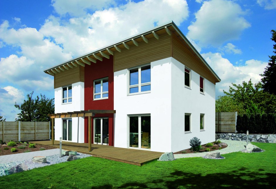 Проекты домов из пеноблоков с односкатной крышей