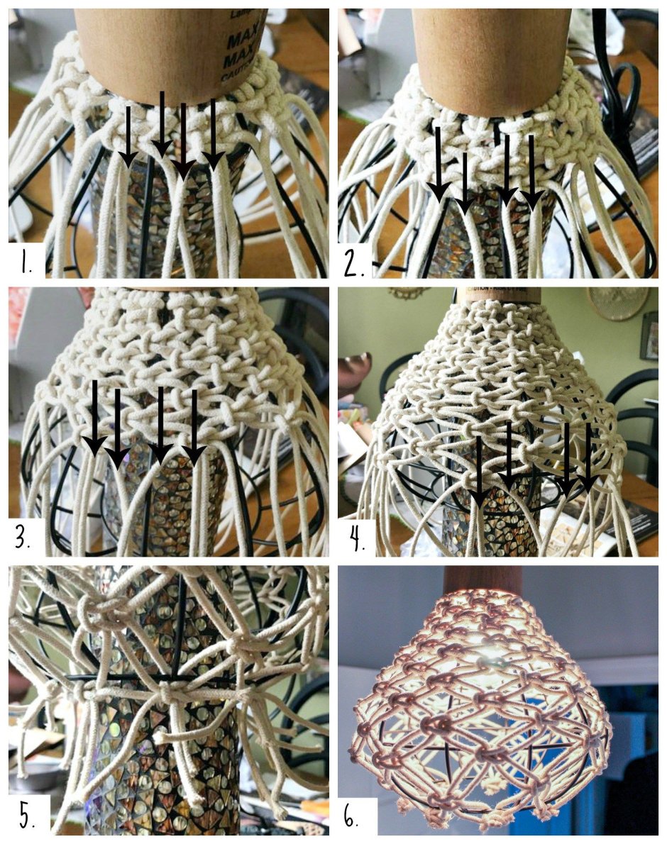 Макраме лампа