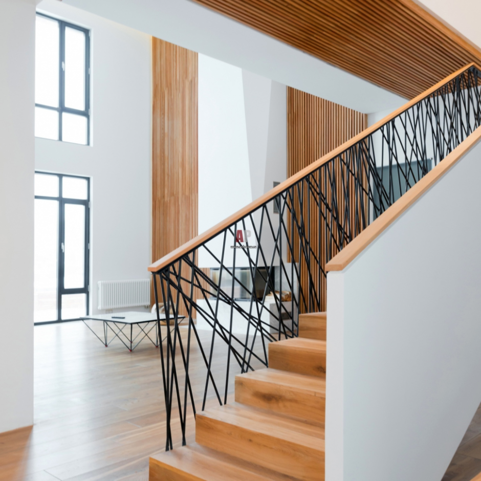 Перила из каната для лестницы