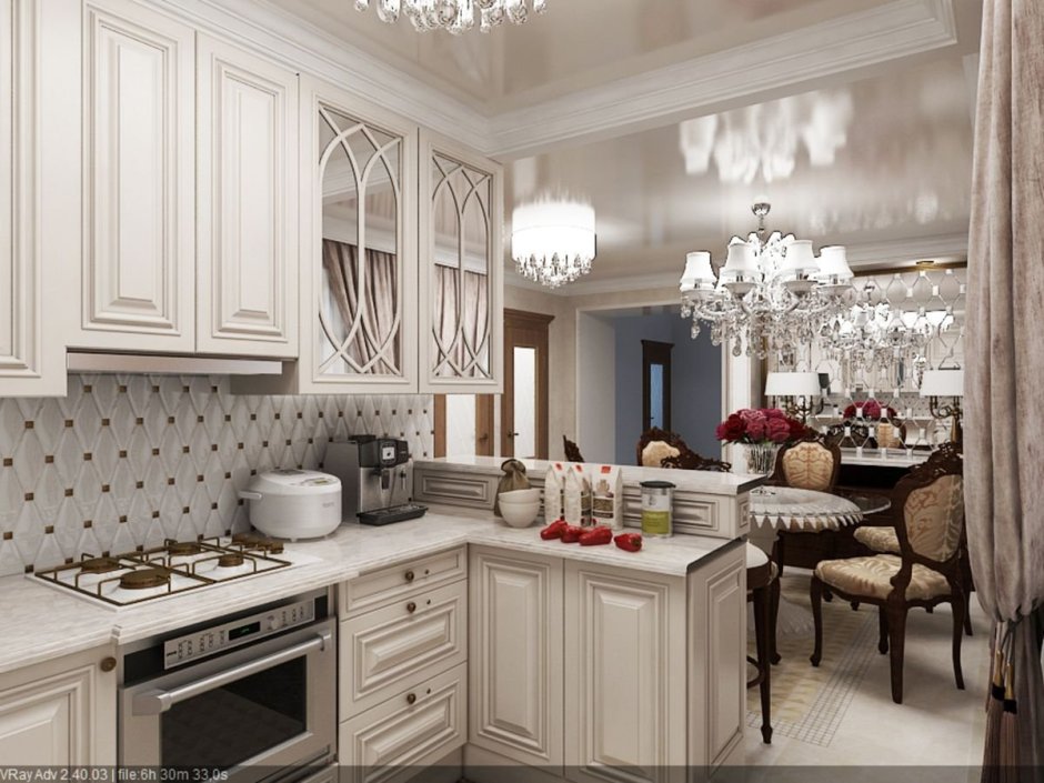 Красивые кухни в стиле Неоклассика