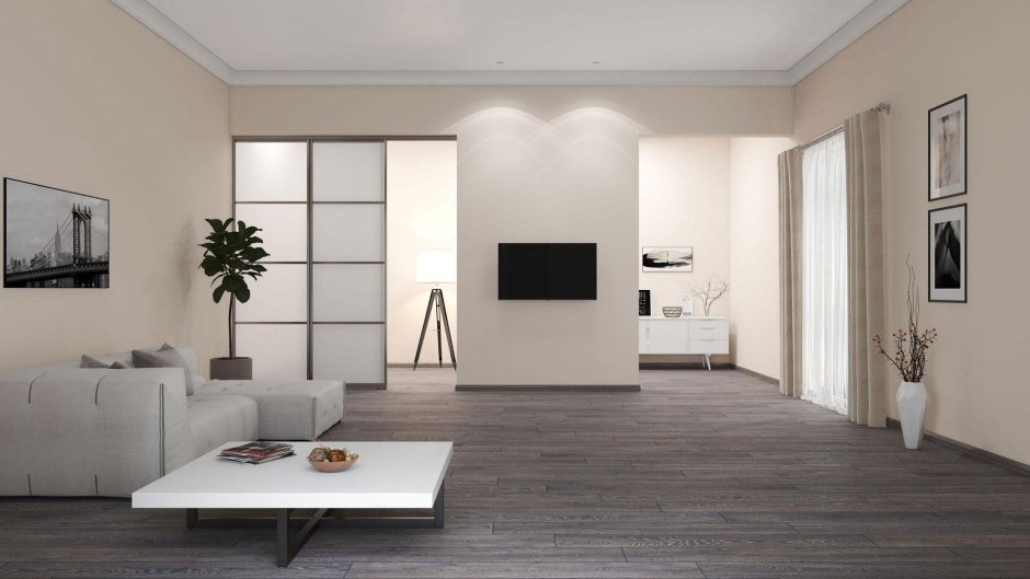 Просторная гостиная интерьер