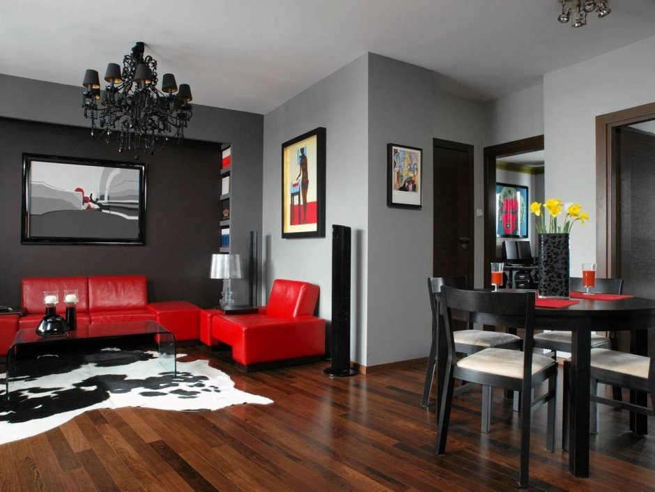 Светло серая мебель в интерьере