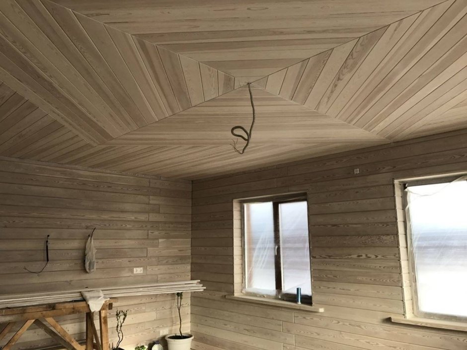 Вагонка штиль лиственница потолок