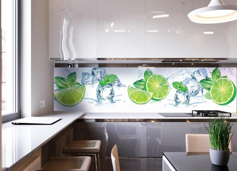 Панель АБС фотопечать "лайм" (фартук) (3,0*0,6м) *1