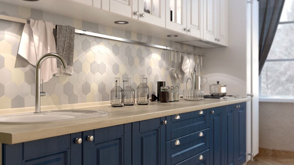 Фартук для кухни в скандинавском стиле