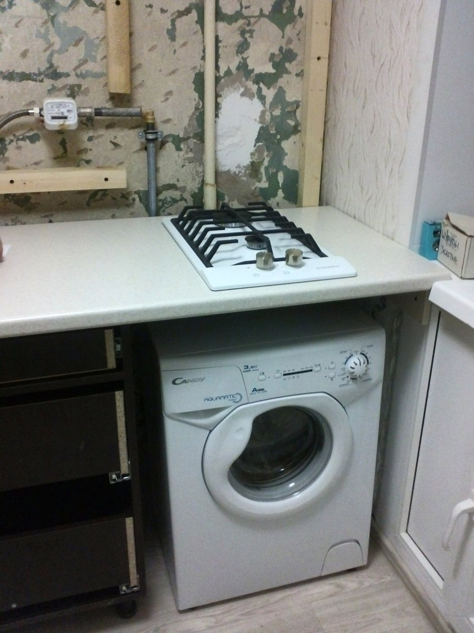 Столешница снизу стиралка