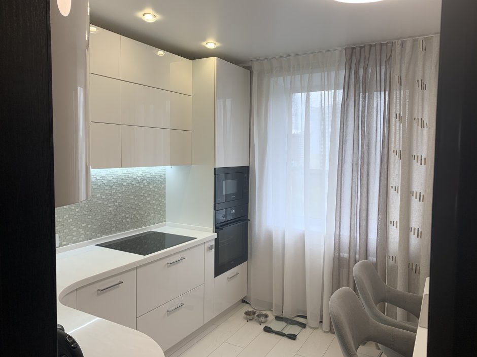 Кухни 9 квадратных метров светлые