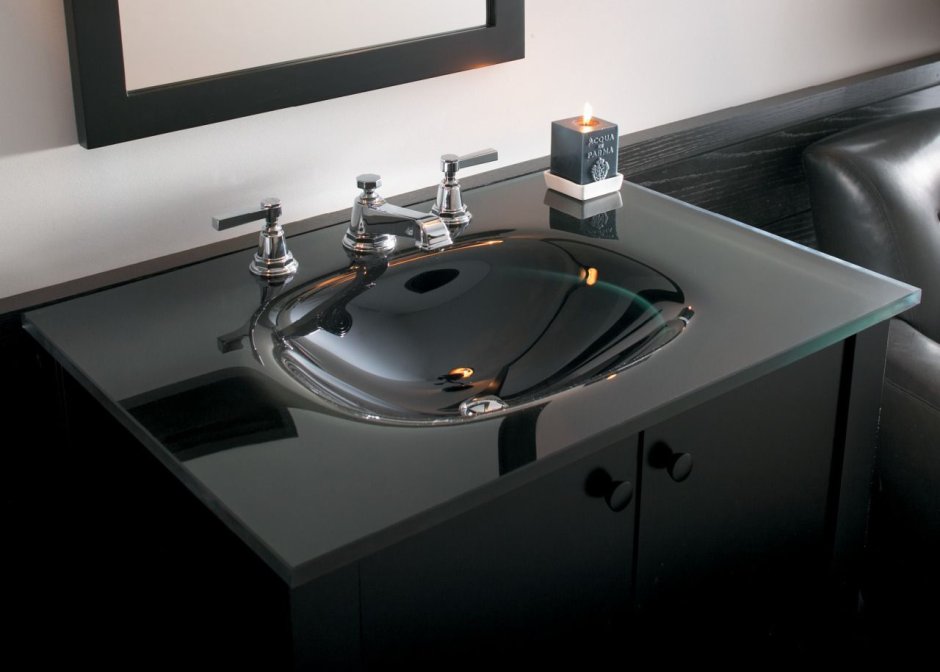 Раковина черная ВСТРОЙКА 600мм