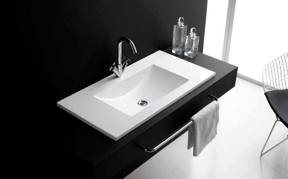 Встроенная раковина в интерьере