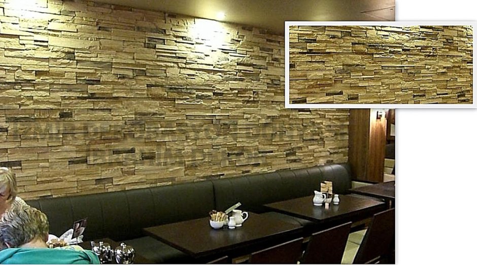 Декор кухни декоративным камнем