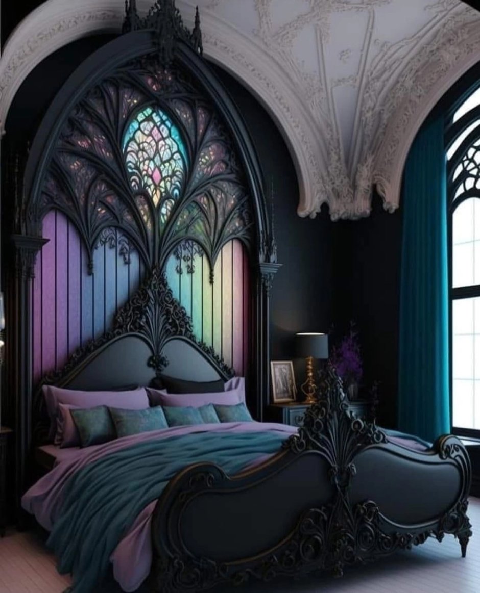 Комната в готическом стиле для подростка