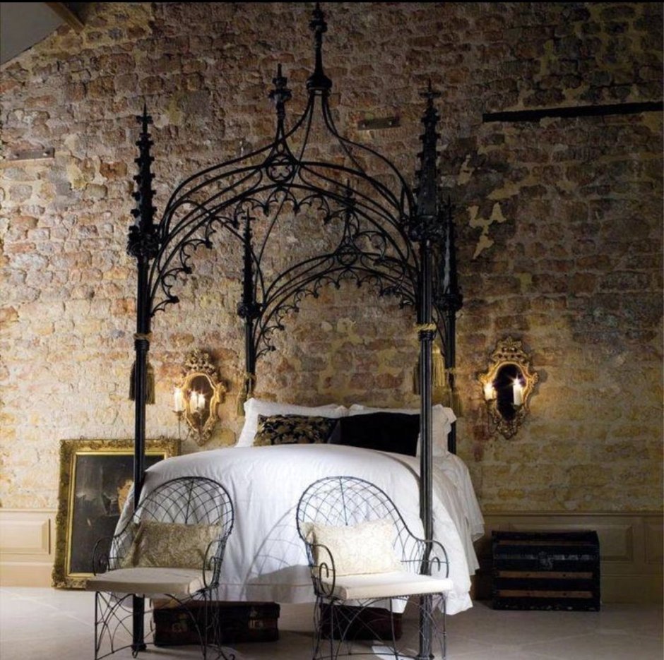 Спальня в готическом стиле для подростка