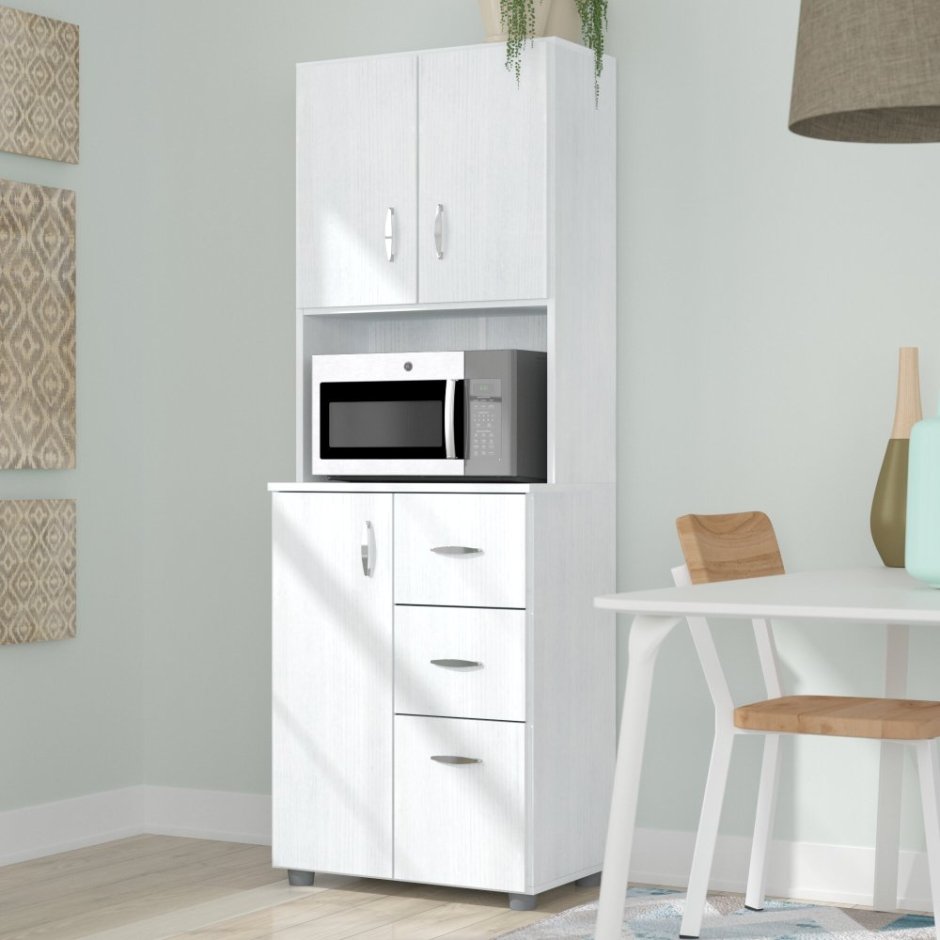 Шкаф для микроволновки на кухне