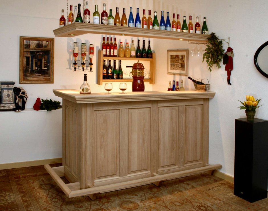 Деревянная барная стойка