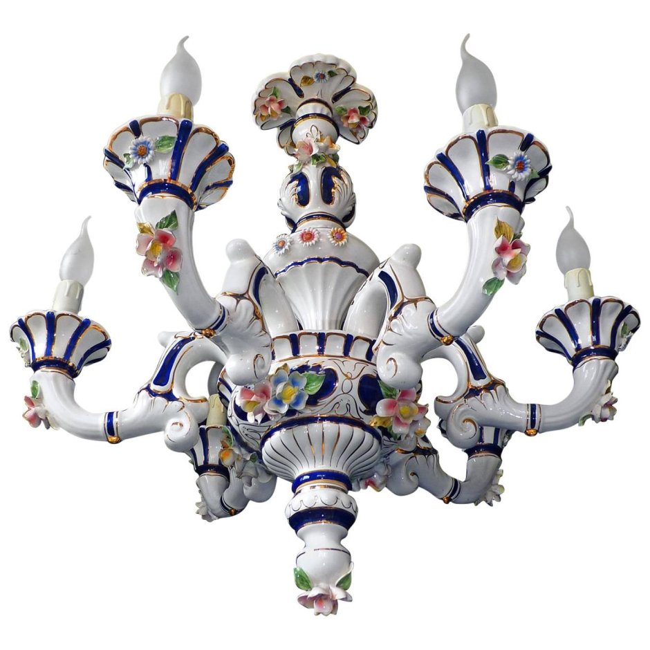 Люстра с керамическими плафонами