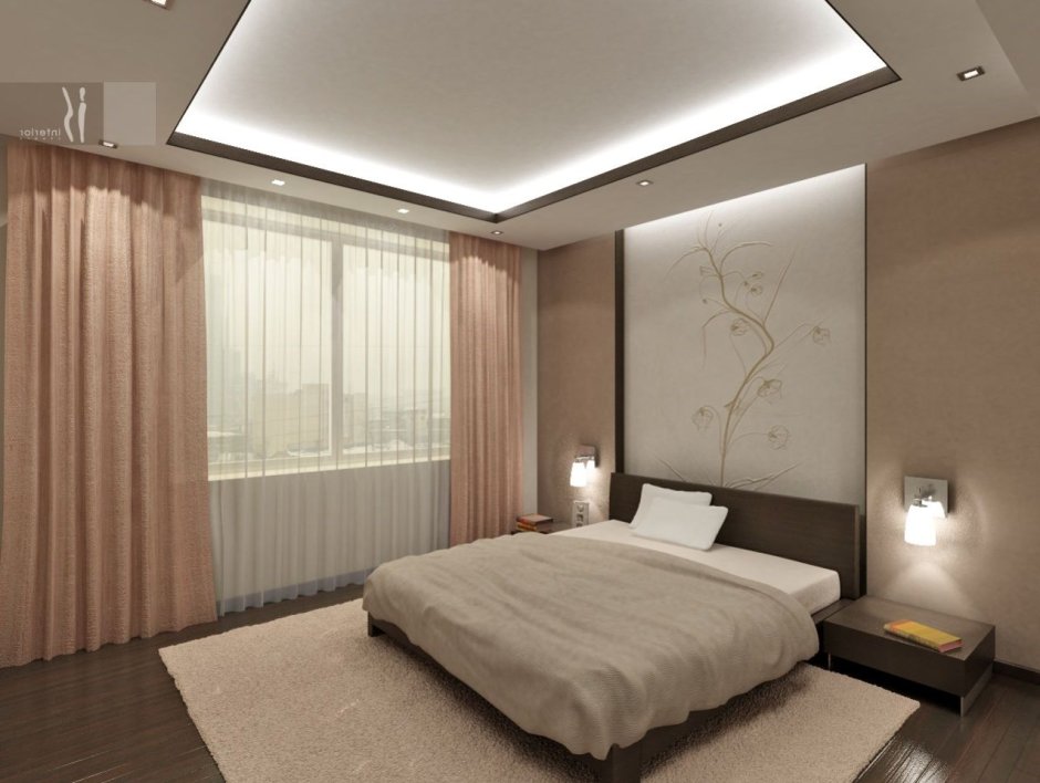 Гипсокартонные потолки для спальни