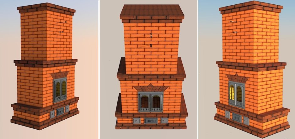 Печной комплекс из кирпича