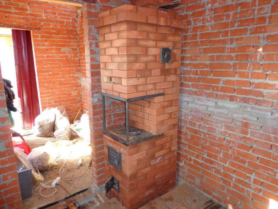 Печь-камин для дачи из кирпича Лоде