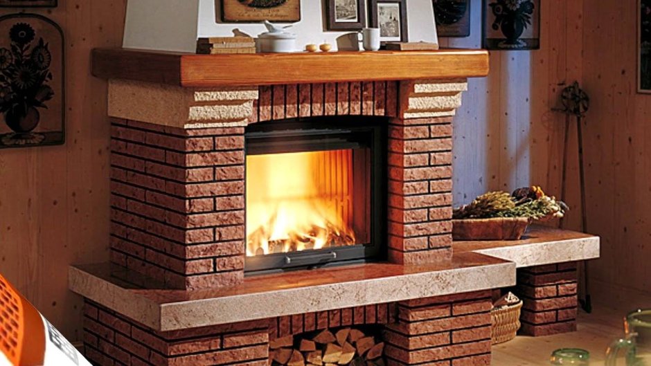 Камин из кирпича