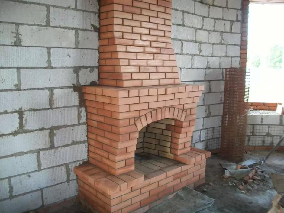 Камины из кирпича для дома