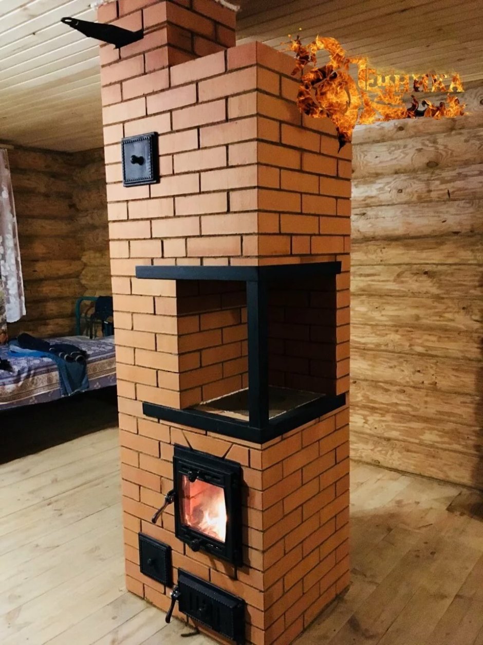 Камин из кирпича